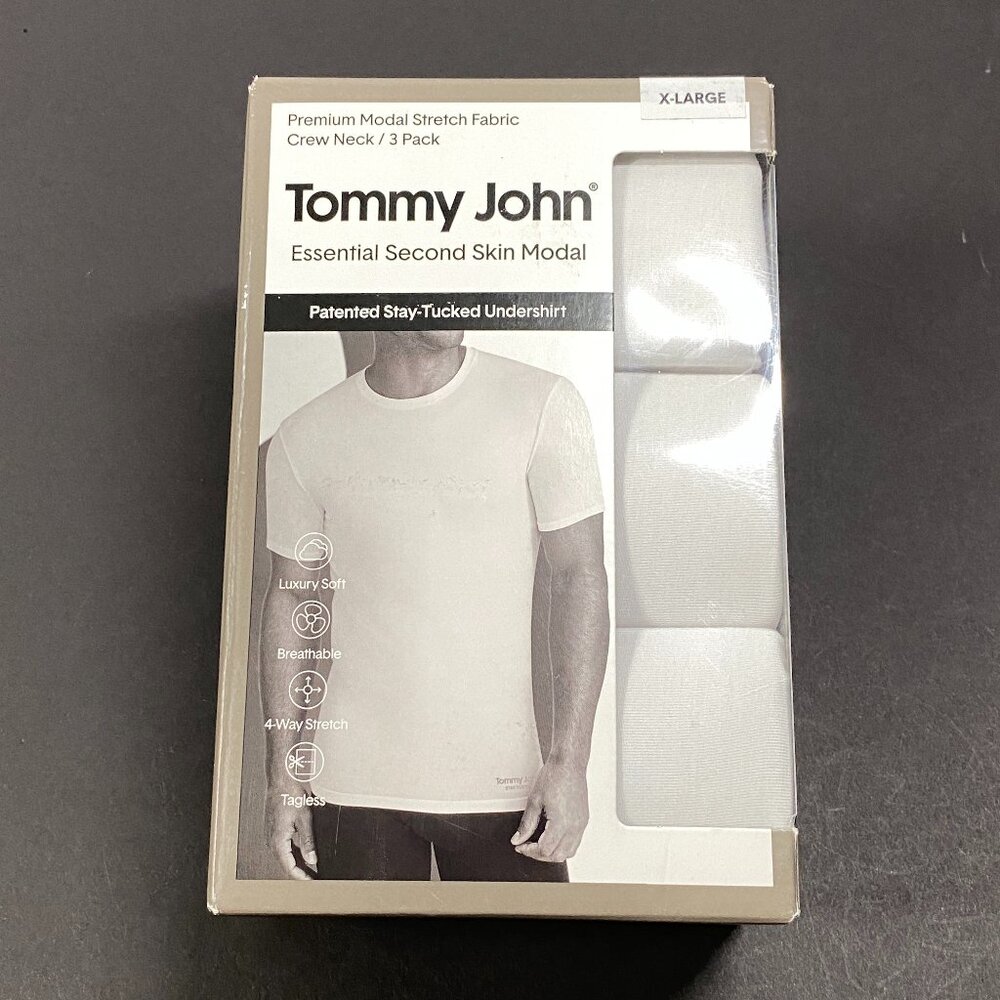 NWT Tommy John Second Skin Crew Neck Undershirt - White - 3 Pack